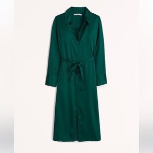 Abercrombie Satin Midi Shirt Dress